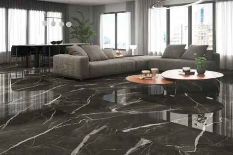 Piso Porcelanato Pulido GRAN CALACATA BLACK LUX - 122X62 - (2.28M2)